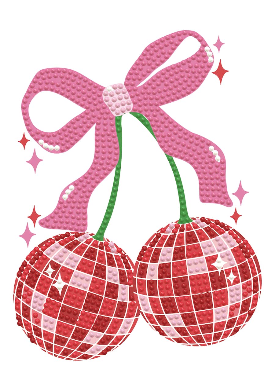 Diamond Dotz® Disco Cherries Iron-On 'n' Dot Kit